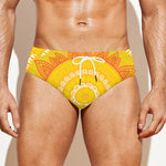Mandala Sun Print Men's Swim Briefs