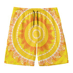 Mandala Sun Print Men's Swim Trunks