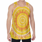 Mandala Sun Print Men's Velvet Tank Top