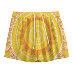 Mandala Sun Print Mesh Shorts