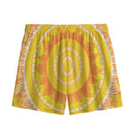 Mandala Sun Print Mesh Shorts