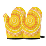 Mandala Sun Print Oven Mitts