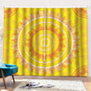 Mandala Sun Print Pencil Pleat Curtains