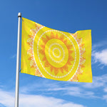 Mandala Sun Print Polyester Flag