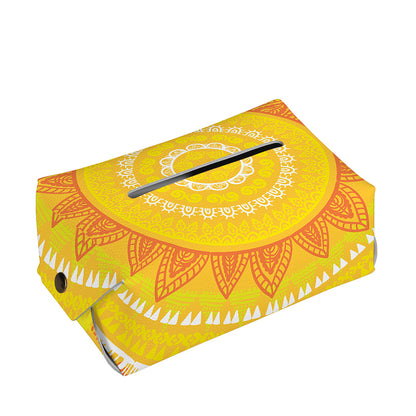Mandala Sun Print Rectangle Tissue Box Cover