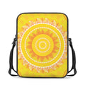 Mandala Sun Print Rectangular Crossbody Bag
