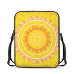 Mandala Sun Print Rectangular Crossbody Bag