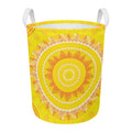 Mandala Sun Print Round Laundry Basket