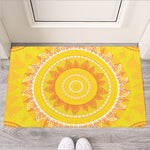 Mandala Sun Print Rubber Doormat
