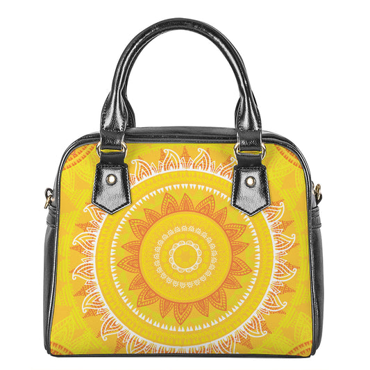 Mandala Sun Print Shoulder Handbag
