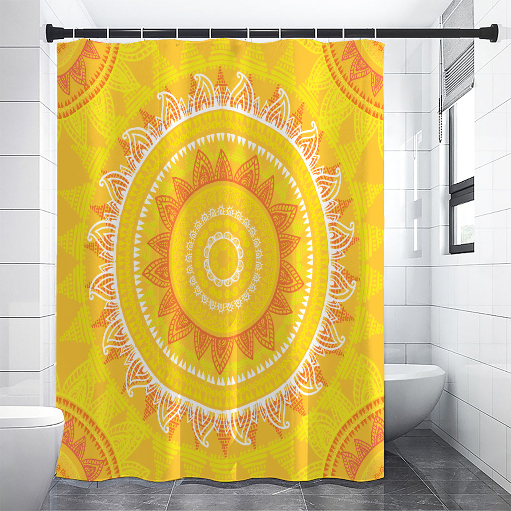 Mandala Sun Print Shower Curtain