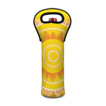 Mandala Sun Print Single Neoprene Wine Tote