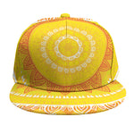 Mandala Sun Print Snapback Cap