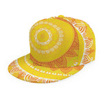 Mandala Sun Print Snapback Cap