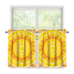 Mandala Sun Print Tier Curtains