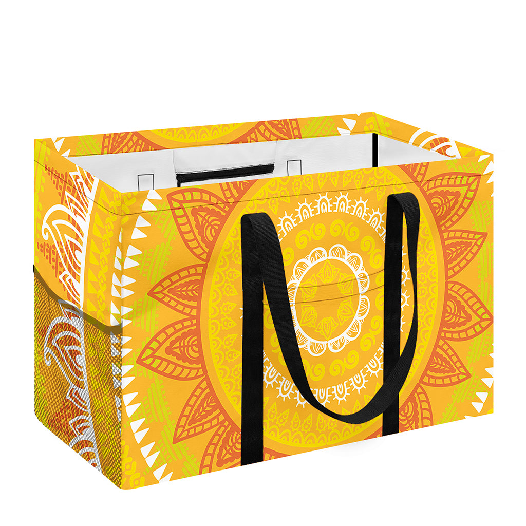Mandala Sun Print Utility Tote Bag