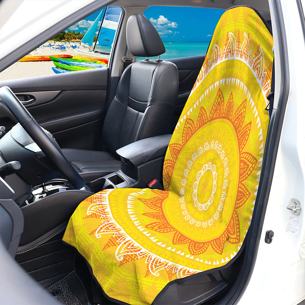 Mandala Sun Print Waterproof Car Seat Cover