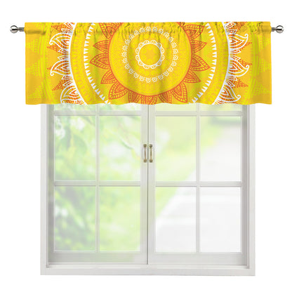 Mandala Sun Print Window Valance