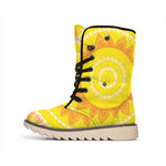Mandala Sun Print Winter Boots