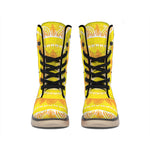 Mandala Sun Print Winter Boots