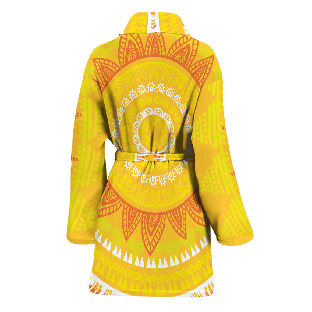 Mandala Sun Print Women's Bathrobe