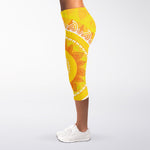 Mandala Sun Print Women's Capri Leggings