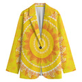 Mandala Sun Print Women's Cotton Blazer
