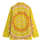 Mandala Sun Print Women's Cotton Blazer