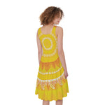 Mandala Sun Print Women's Sleeveless Dress