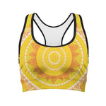 Mandala Sun Print Women's Sports Bra