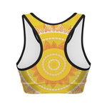 Mandala Sun Print Women's Sports Bra