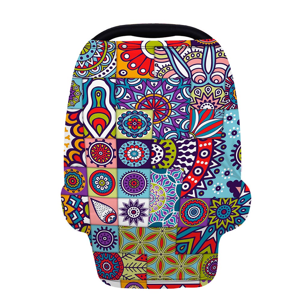 Mandala Tile Bohemian Pattern Print Baby Seat Cover