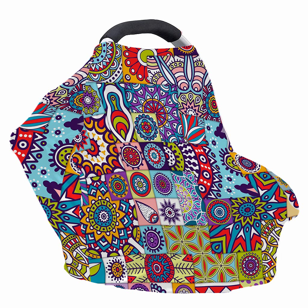 Mandala Tile Bohemian Pattern Print Baby Seat Cover