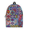 Mandala Tile Bohemian Pattern Print School Backpack