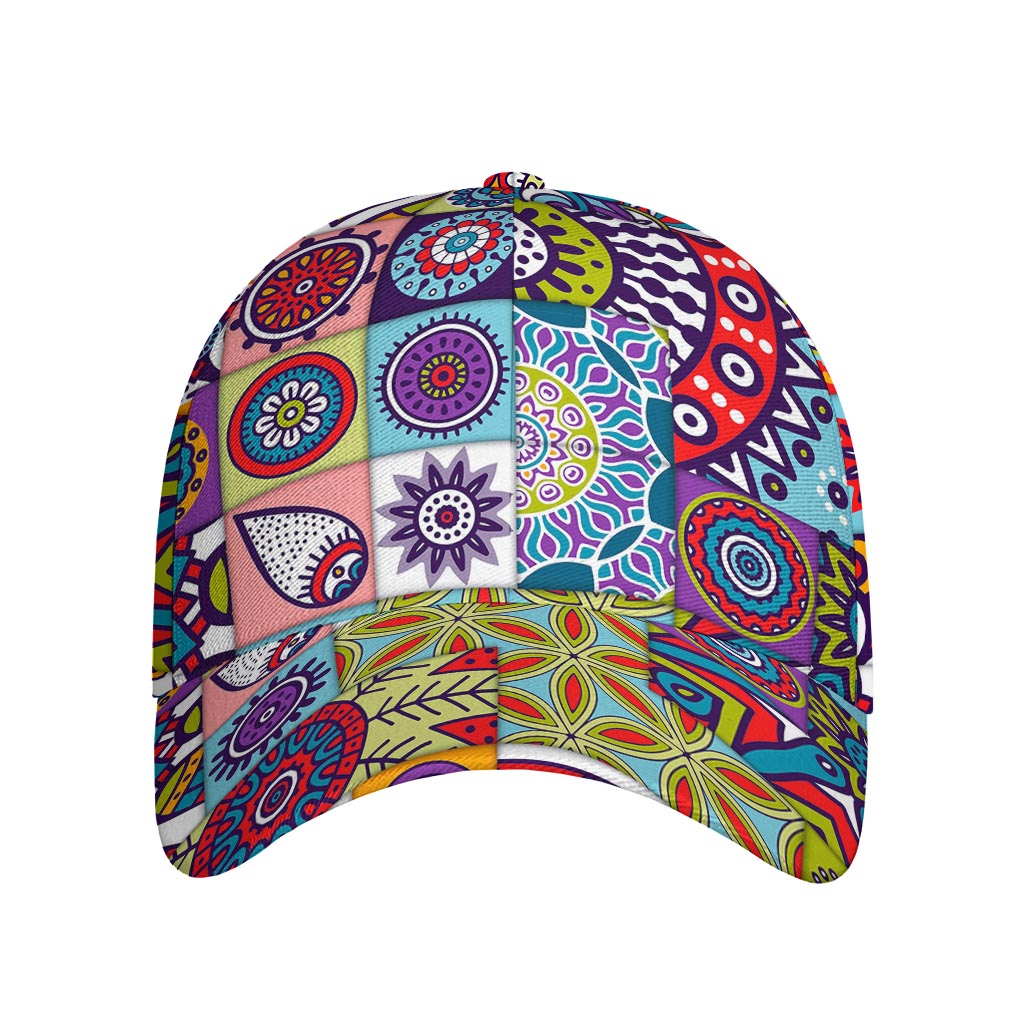 Mandala Tile Bohemian Pattern Print Baseball Cap