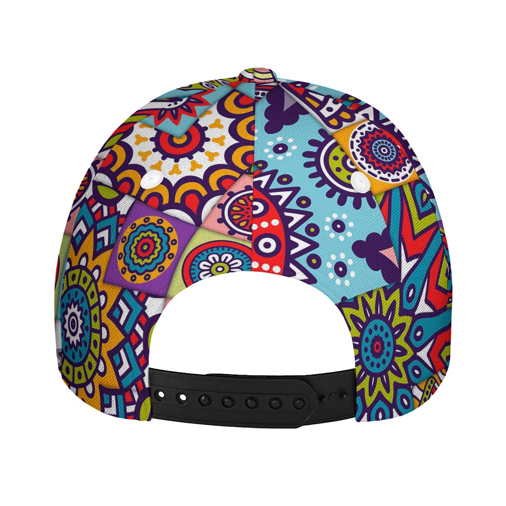 Mandala Tile Bohemian Pattern Print Baseball Cap