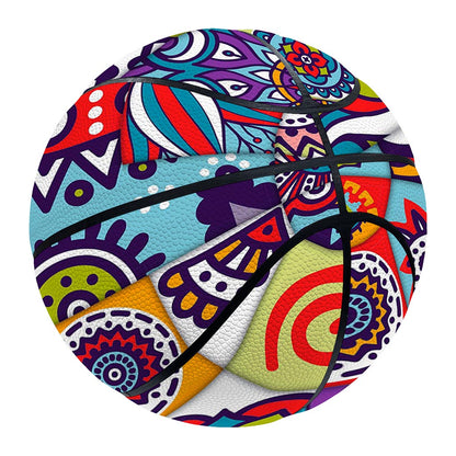 Mandala Tile Bohemian Pattern Print Basketball