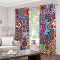 Mandala Tile Bohemian Pattern Print Dimout Grommet Curtains