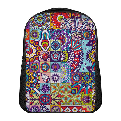 Mandala Tile Bohemian Pattern Print Casual Backpack