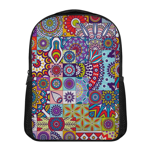 Mandala Tile Bohemian Pattern Print Casual Backpack