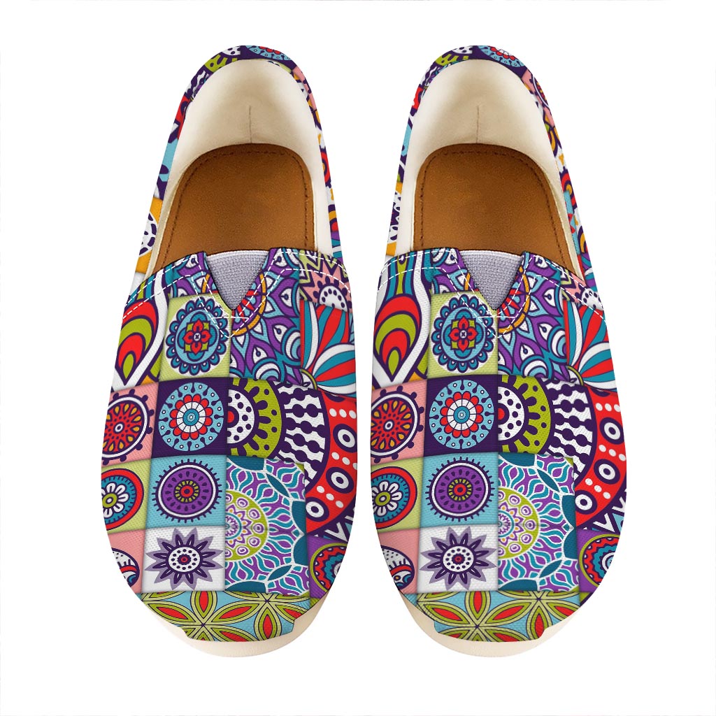 Mandala Tile Bohemian Pattern Print Casual Shoes