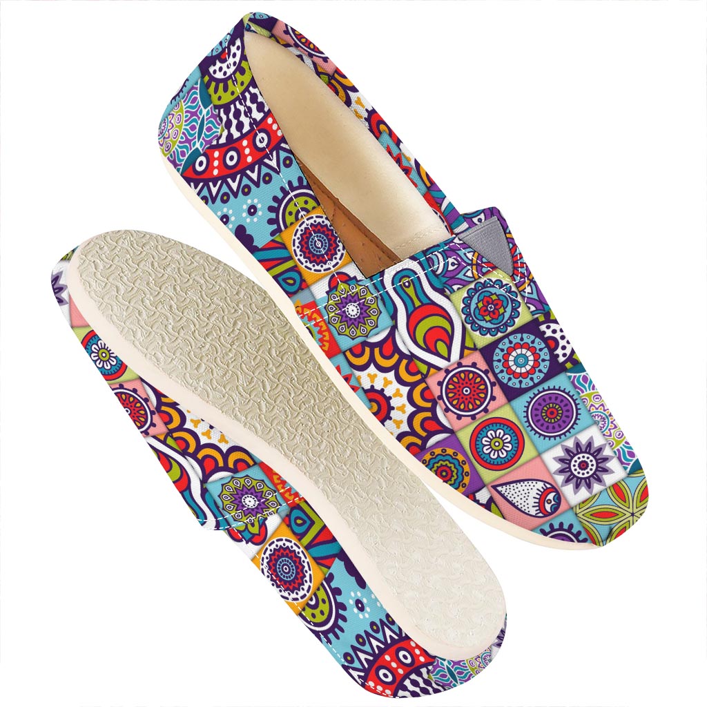 Mandala Tile Bohemian Pattern Print Casual Shoes