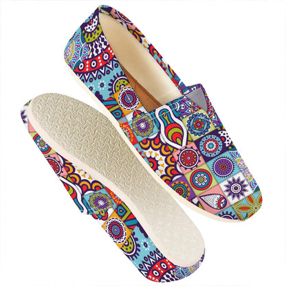 Mandala Tile Bohemian Pattern Print Casual Shoes