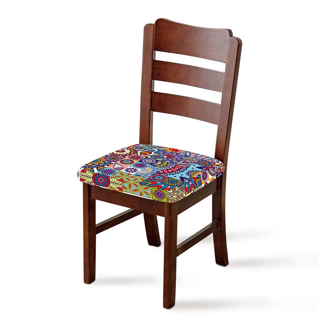 Mandala Tile Bohemian Pattern Print Chair Cushion Cover