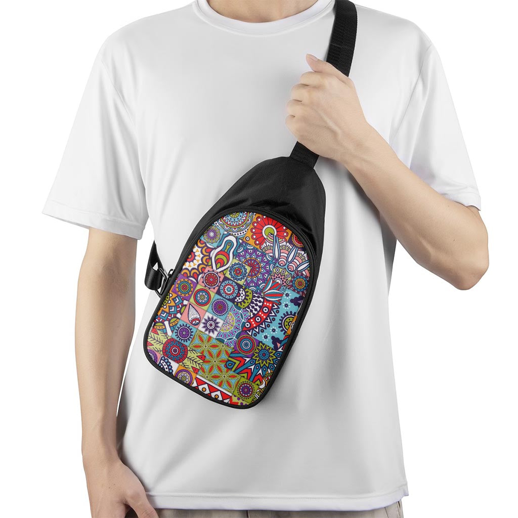 Mandala Tile Bohemian Pattern Print Chest Bag