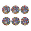 Mandala Tile Bohemian Pattern Print Coaster Set