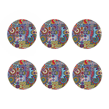 Mandala Tile Bohemian Pattern Print Coaster Set