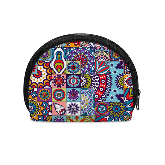Mandala Tile Bohemian Pattern Print Coin Purse