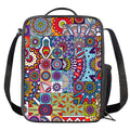 Mandala Tile Bohemian Pattern Print Crossbody Lunch Bag