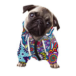 Mandala Tile Bohemian Pattern Print Dog Zip Up Hoodie